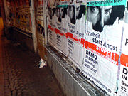 Demo-Plakate in Erfurt