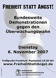 Flyer für die Frankfurter Demo am 6.11.