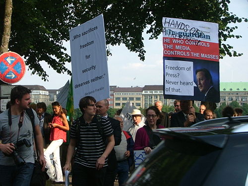 Demonstration für Pressefreiheit auch in Großbritannien - CC-BY AK-Vorrat-Hamburg
